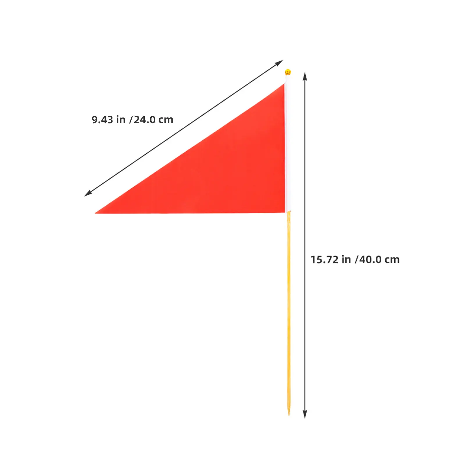 12Pcs Red Marking Flags for Construction Lawn Triangle High Visibility Outdoor Irrigation Yard Survey Safety Flags