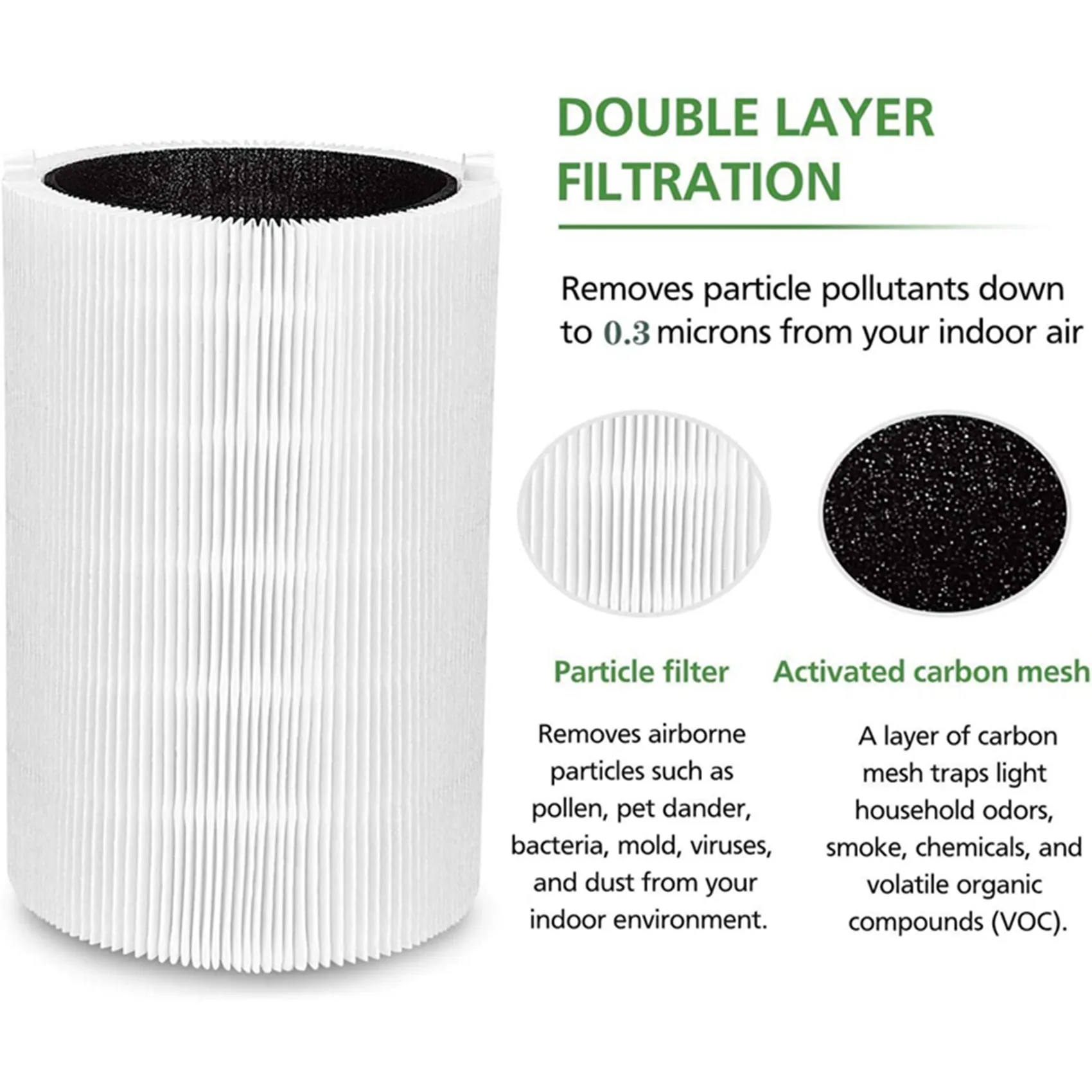 T65C! 4 عبوات من فلاتر الاستبدال Blue Pure 411 لأجهزة تنقية الهواء الصغيرة Blueair Blue Pure 411 و411+ #2