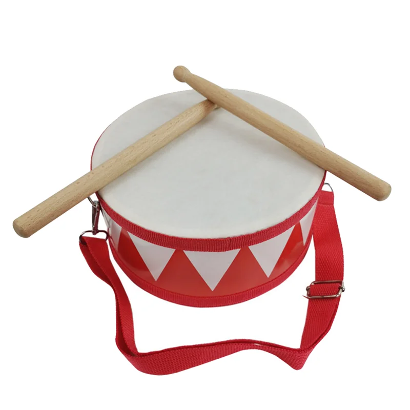 ABJM-Drum Snare Kids Percussion Toys Children Instrument Children Hand Wooden 8Inch Rhythm Sense Instrument Set Durable