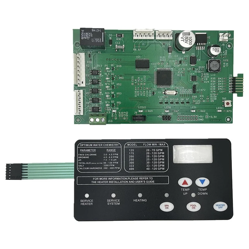 

A96E-42002-0007S Control Board Kit W/ 472610Z Switch Pad Replace For Master NA/LP Series Pool/Spa Heater Electrical Systems