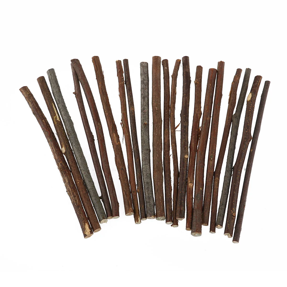 

20pcs 10Cm Long 0.3-0.5Cm Diameter Wood Color Rosewood Log Sticks For Diy Crafts Wedding Christmas Decorations Photo Props