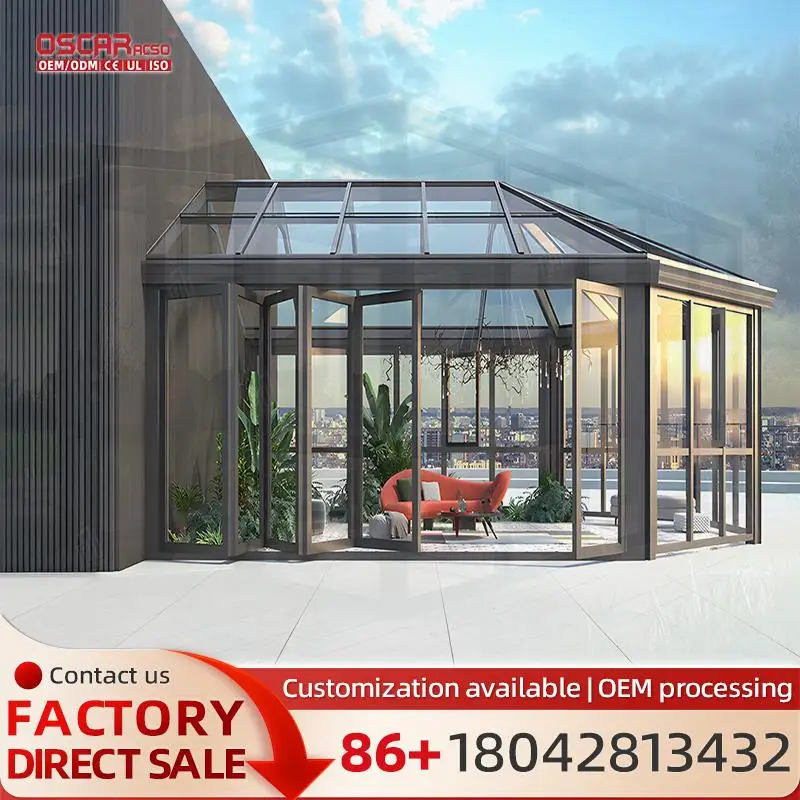 

Алюминиевая стеклянная солнечная комната Leanto для патио, балкона, сада, идеально подходит для отдыха на открытом воздухе и солнечной комнаты для роста растений