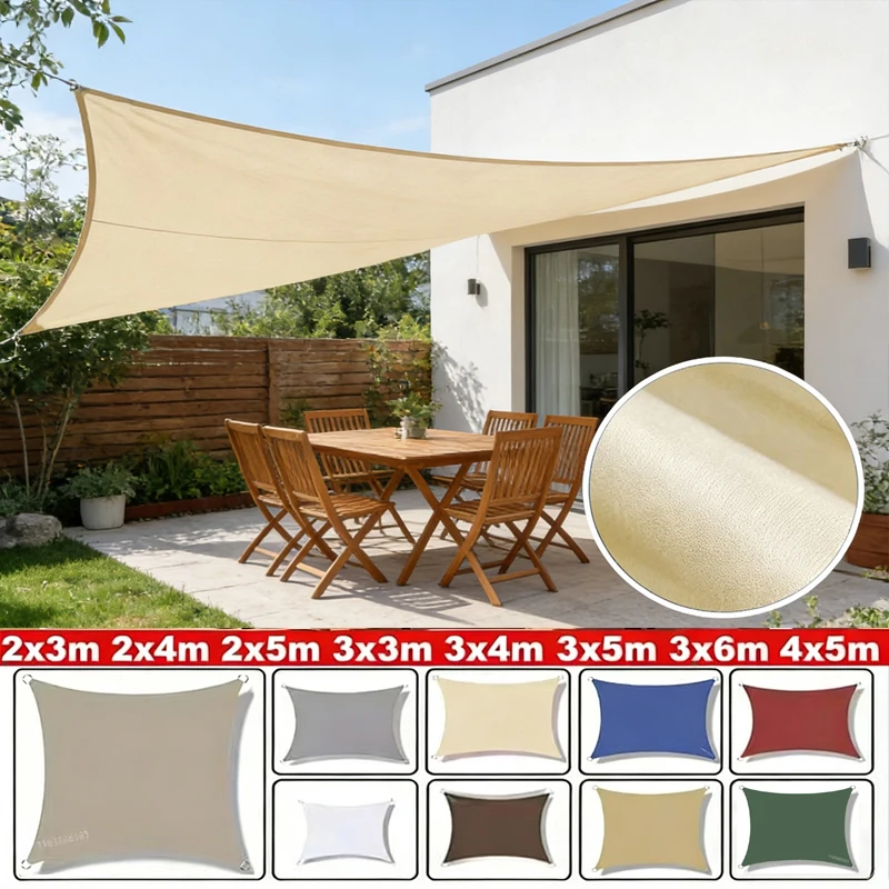 Outdoor sunshade sail, polyester waterproof and UV resistant sunshade umbrella, sunlight sunshade umbrella, used for outdoor sun