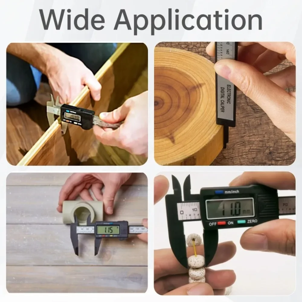 Electronic Digital Caliper คาร์บอนไฟเบอร์ Vernier Caliper Gauge ไมโครมิเตอร์วัดเครื่องมือไม้บรรทัดดิจิตอล 150 มม