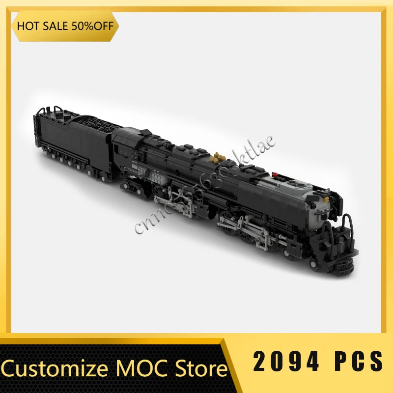 

2094 шт. MOC, высокотехнологичная городская роскошная модель паровоза, строительные блоки, технологические сборки, кирпичи, игрушка «сделай сам», детский подарок-сюрприз