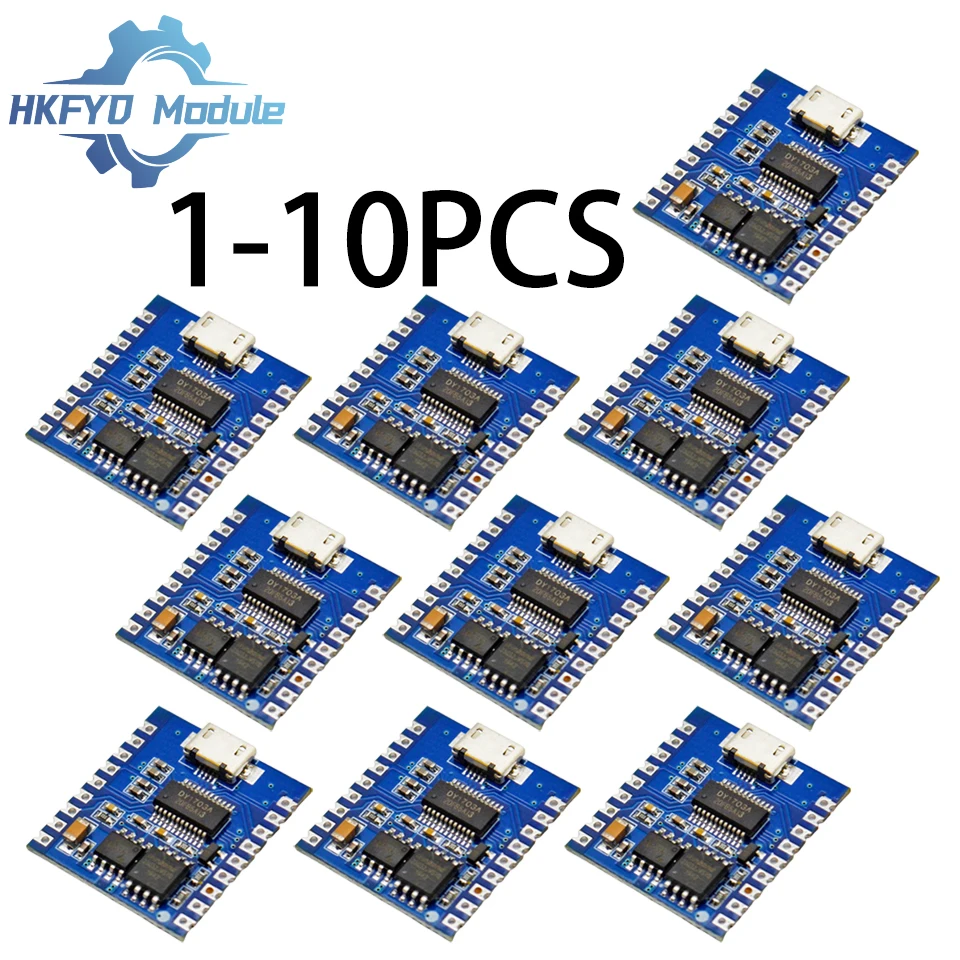 1-10PCS MP3 Player Module Voice Module 4MB Voice Playback IO Trigger Serial Port Control USB Download FLash DY-SV17F
