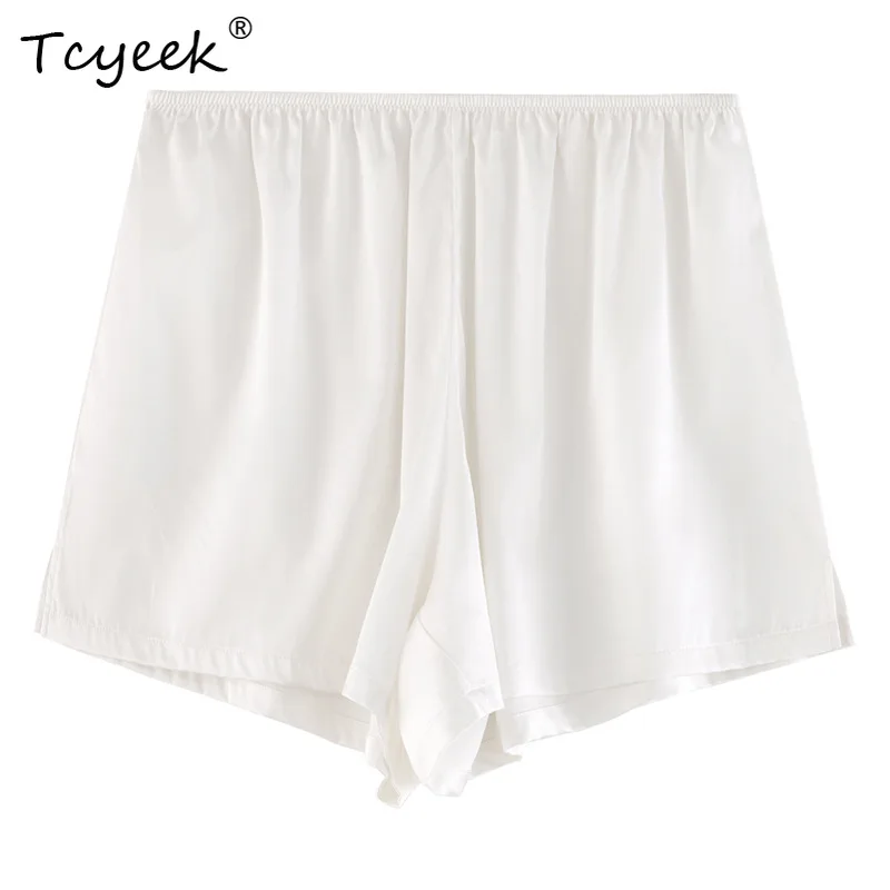 

Tcyeek 91% шелковые леггинсы женские со средней посадкой однотонные свободные удобные дышащие безопасные брюки летние P41473QD