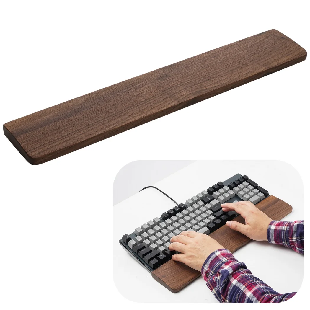 Wooden Keyboard Wrist Rest Keyboard Wrist Pad Supports Computer Hard Wrist Rest Palm Rest Laptop Comfortable Typing Pain Relief
