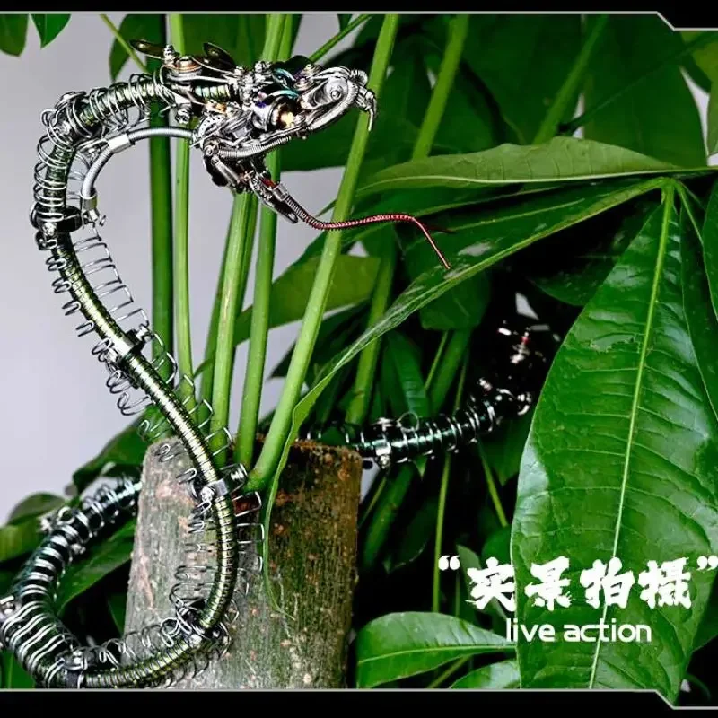 

Blue snake three-dimensional metal puzzle handmade diy building block decoration adult toy mechanical assembly gift
