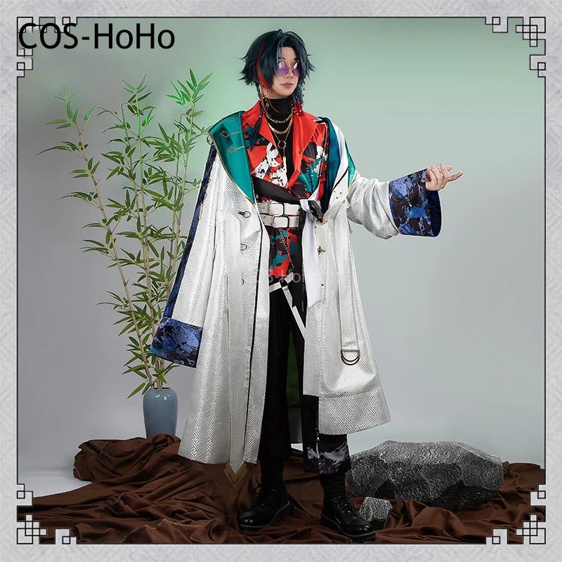 COS-HoHo Vtuber Nijisanji 3SKM Kaisei Game Suit Gorgeous Handsome Uniform Cosplay Costume Halloween Party Role Play Outfit