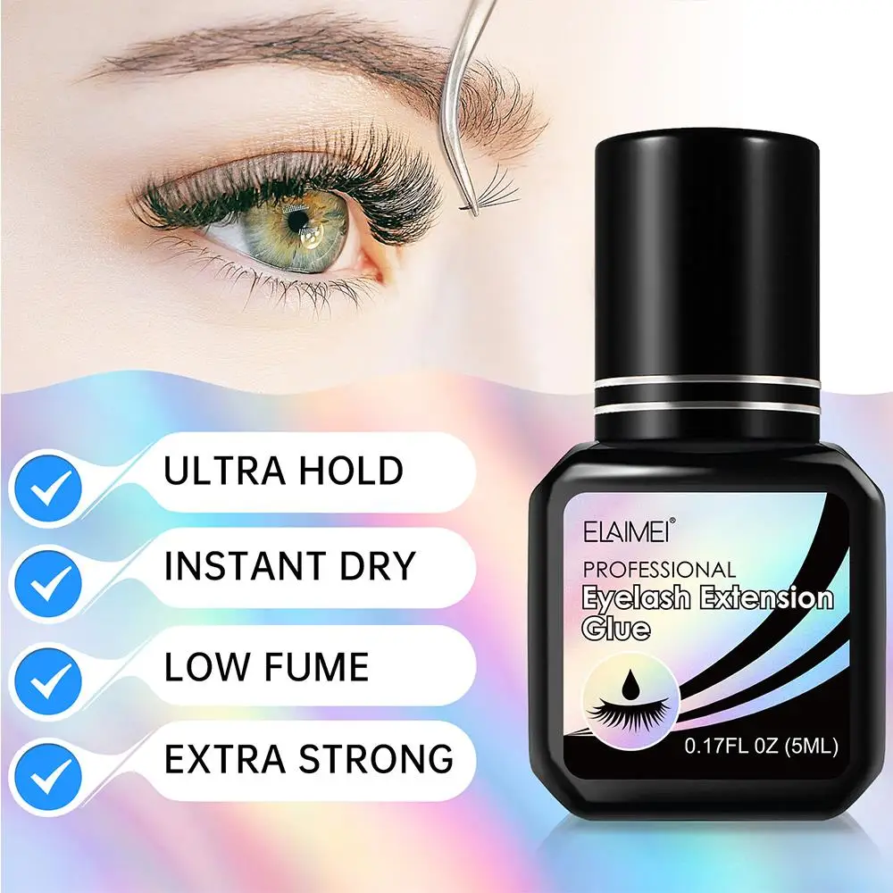 5ml schwarzer schnell trocknender Wimpern kleber langlebiger wasserdichter Wimpern kleber für Wimpern verlängerung DIY Wimpern verlängerung zubehör