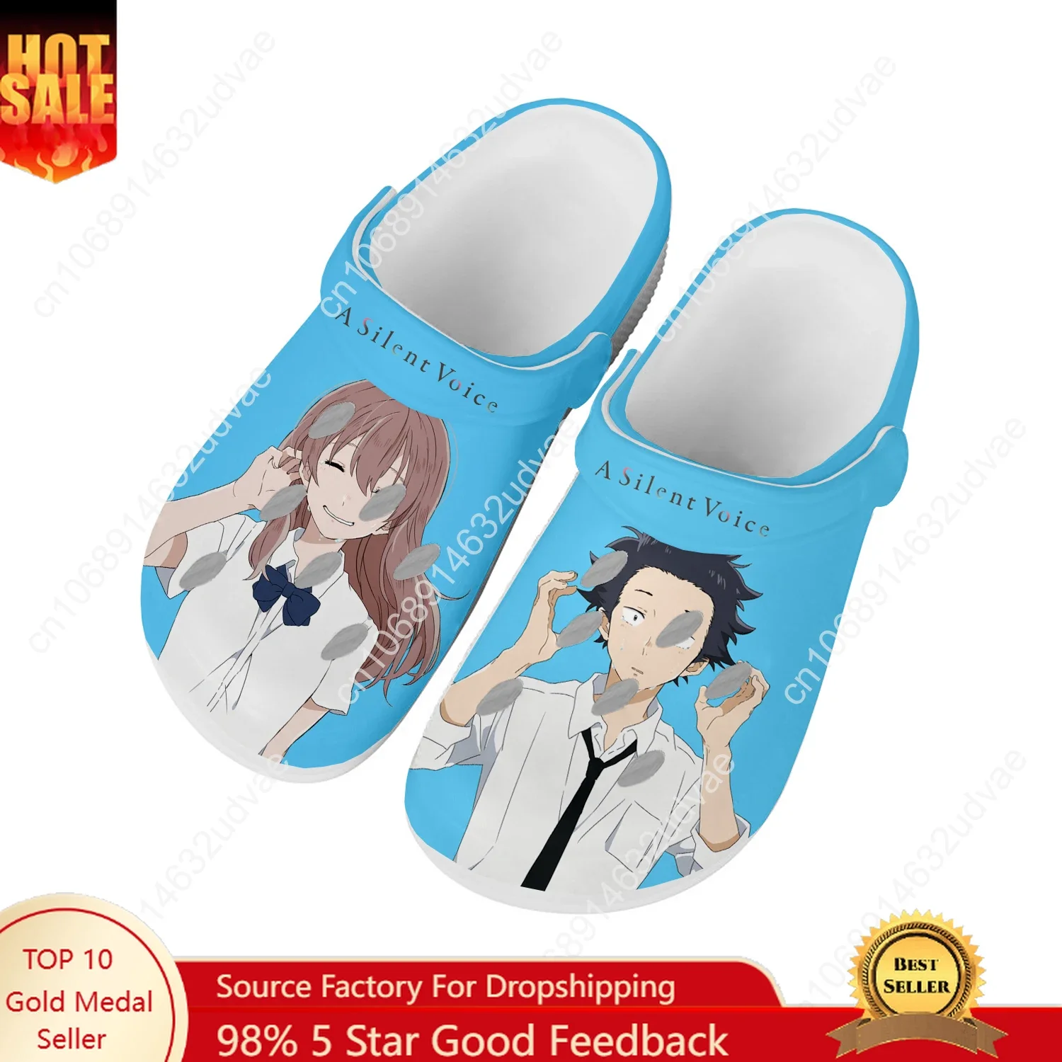 A Silent Voice Water Shoes Mens Womens High Quality Fashion Home Garden Clogs Customizd Sandals Beach Breathable Hole Slippers