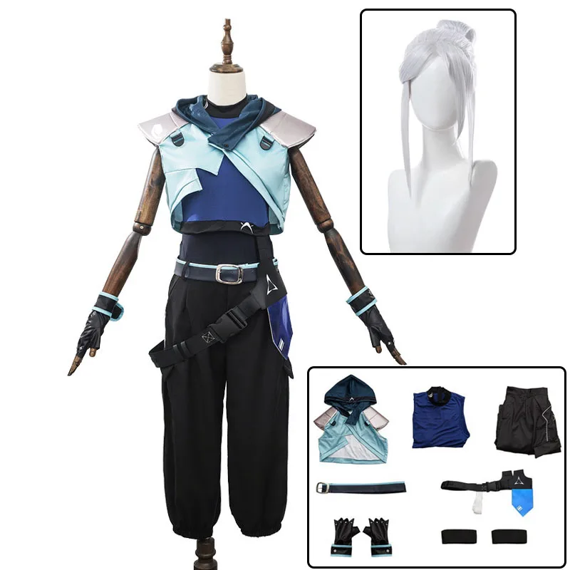 Jett Cosplay Kostüm Perücke Frauen Halloween Outfits Full Set Uniform Anzug Party Rollenspiel Kleidung