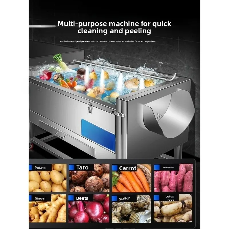 Commercial potato peeling machine Automatic brush cleaning machine Winter melon ginger potato