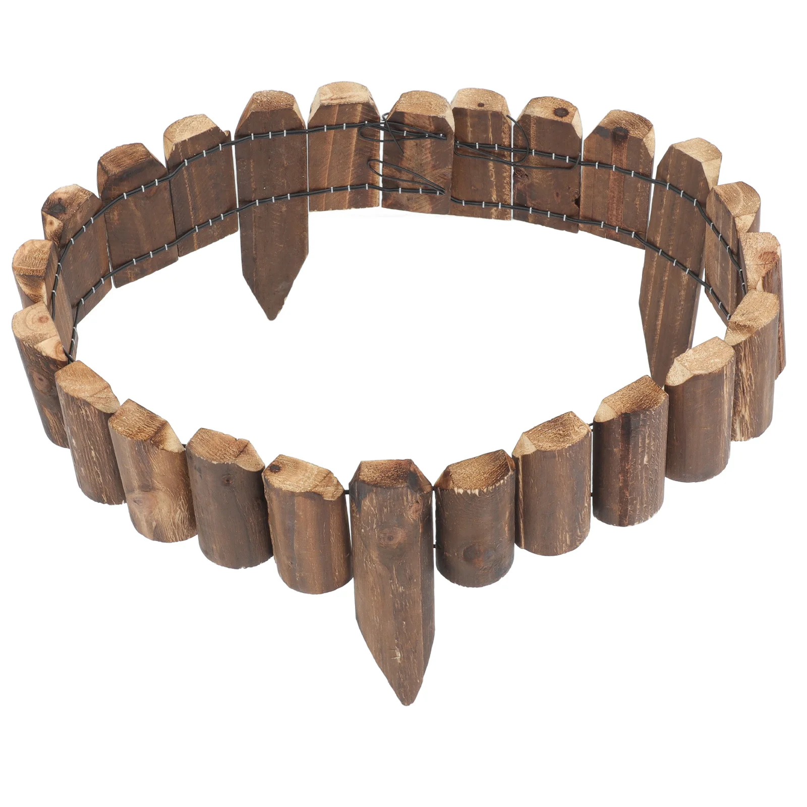 

Wooden Decor Garden Border Edging Natural Wood Outdoor Scene Ornament Yard Flowerbed Fence Garden Decor Fence