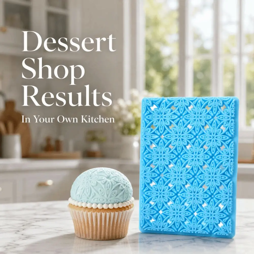 Combination PP Embossing Mold Flower Blue Fondant Cake Mold Hollowed-out Gum Paste Mold Cake Decorating