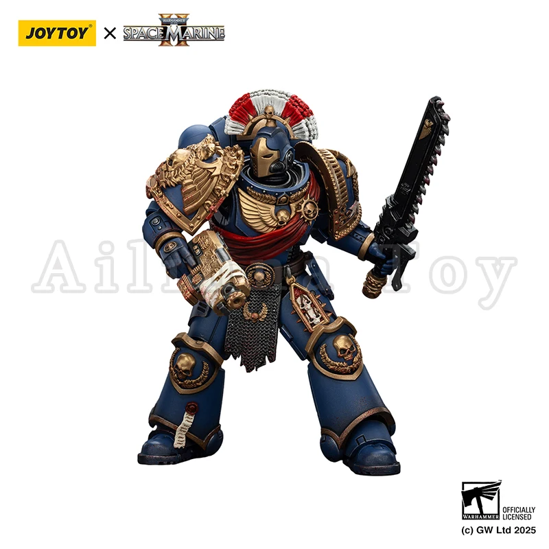 JOYTOY 1/18 액션 피규어 40K Ultramarines Relic Secundus Armor With Artificer Bolt Rifle Chainsword 및 Bolt Pistol