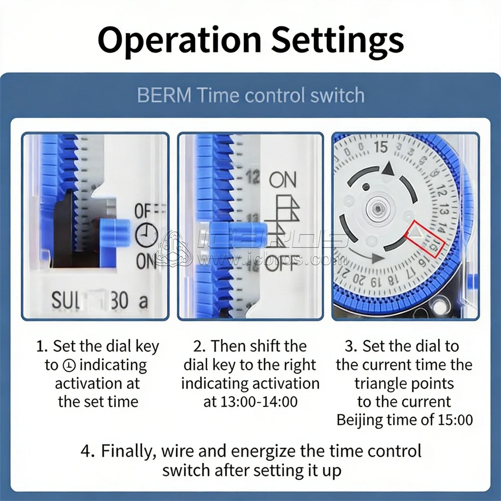 SUL180A Timer Switch echanical Programmable Din Rail 24 Hours Relay AC 220V 16A Measurement Analysis Instruments SUL180
