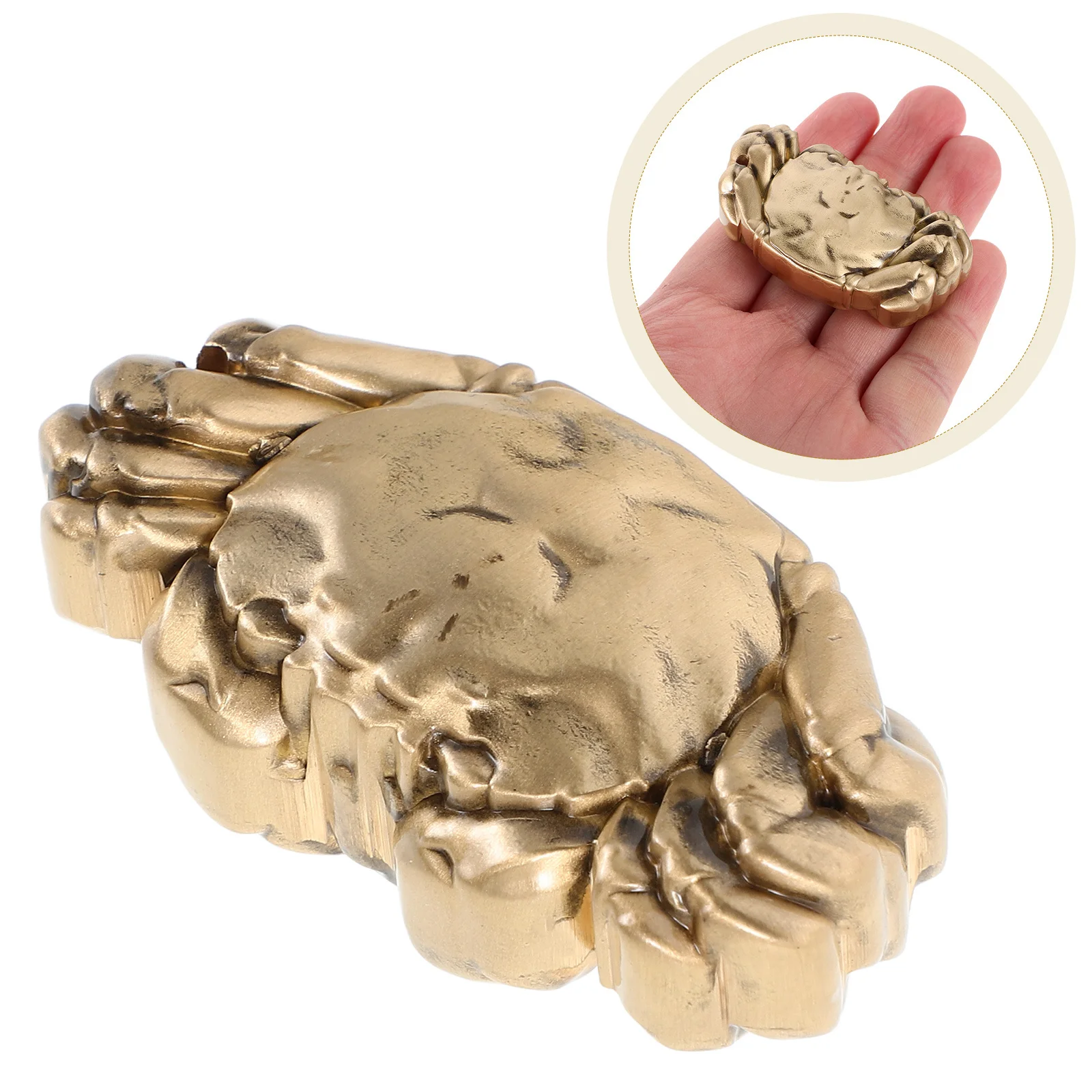 

Crab Handmade Rotatable Mini Home Decoration Metal Ornament For Home Office Decor Wealth Symbol Animal Sculpture
