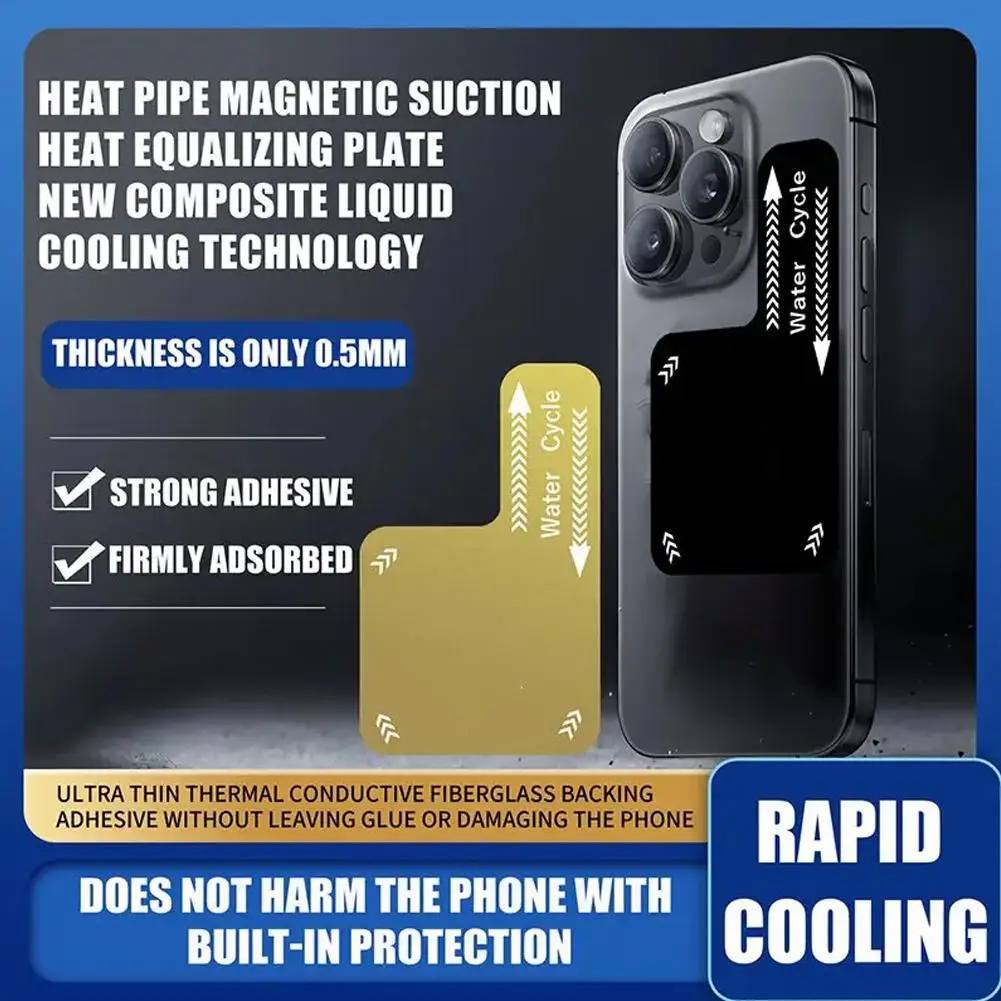 Mobile Phone Cooling Plate Rapid Cold Adsorption Heat Sink Expend Gaming Radiator Stickers For PUBG Cooling Phone Accessory