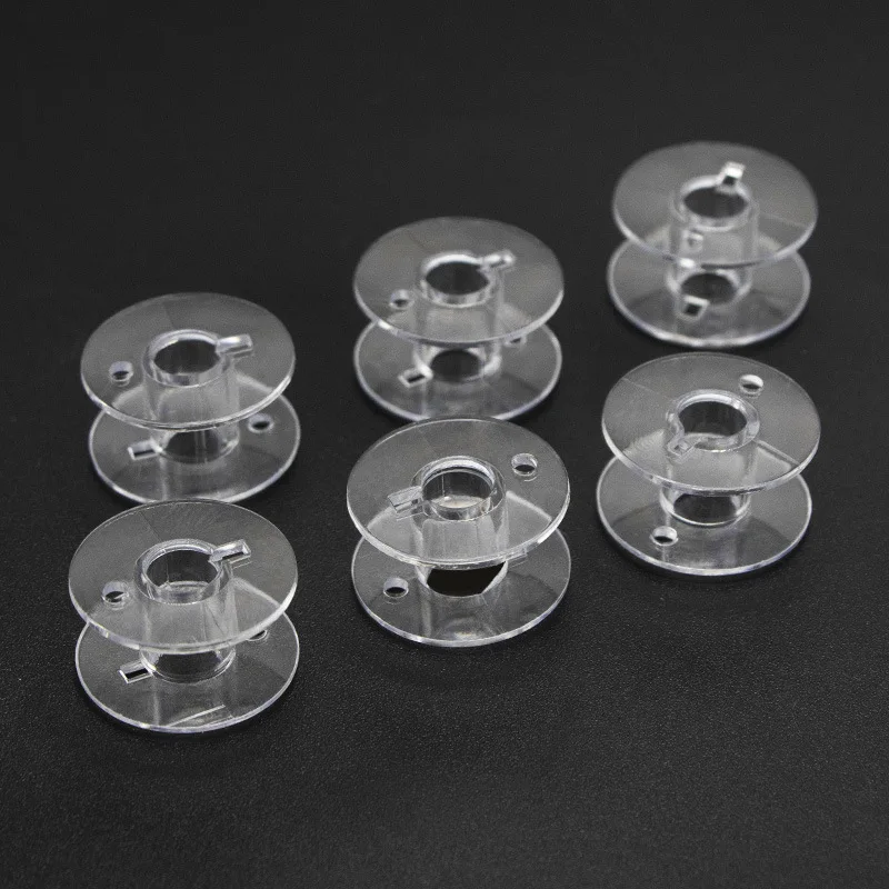 10Pcs Transparent Bobbins Spool Sewing Machine Craft Tools Plastic Empty Bobbins For Home Sewing Accessories for Brother Singer