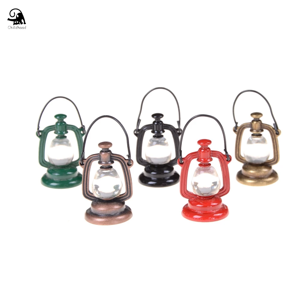 1 Pcs 1:6 Scale Retro Oil Lamp Dollhouse Miniature Toy Doll Food Kitchen Living Room Accessories 23mm*43mm