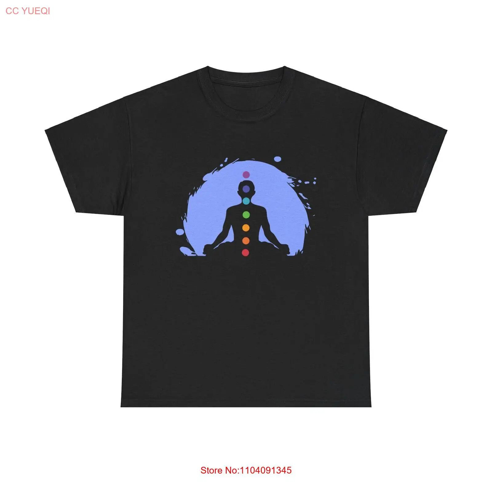 Meditating Silhouette T-Shirt - chakra spiritual yoga peaceful wellness healing