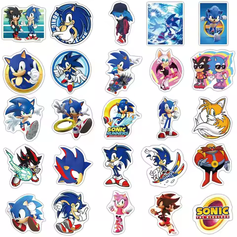 2025 New Model 54pcs Ultra Sonic Mouse Super Cartoon Stickers Graffiti Stationery Waterproof Kid's Reward Stickers Toys