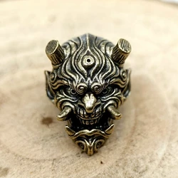 Prajna Skull Head Brass Knife Beads EDC DIY Paracord Woven Bracelets Lanyard Pendants Accessories Outdoor Tool Hangings Charms ﻿