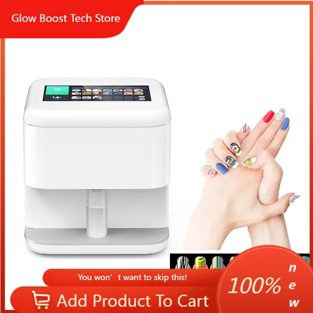 

NYPortable Mini Inkjet Nail Art Printer Automatic Smart Nails Printing Machine DIY Color Pattern