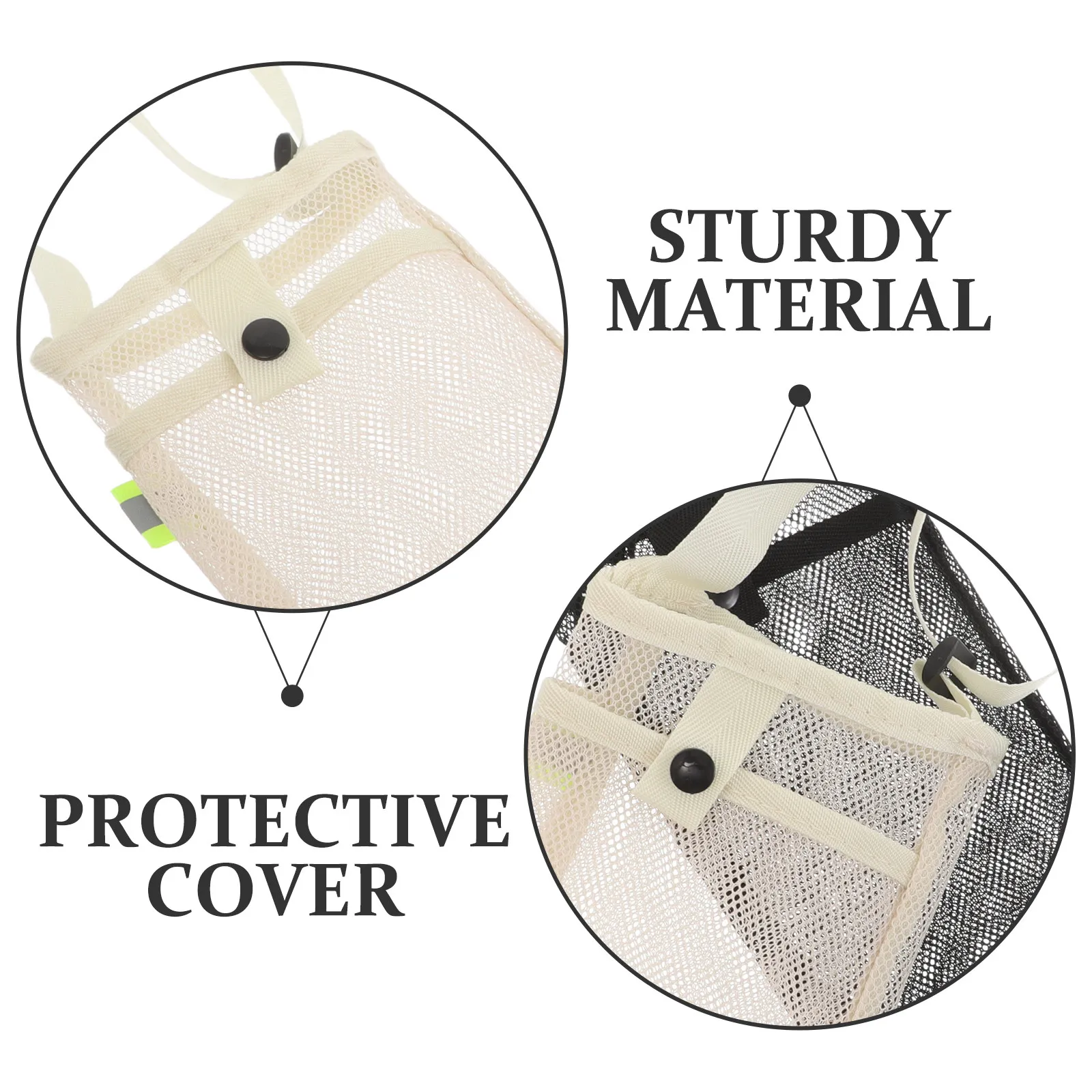 2Pcs Water Cup Protective Cover Insulated Bottle Bag Crossbody Strap Mesh Material Universal Fit Outdoor Commute Portable Cup
