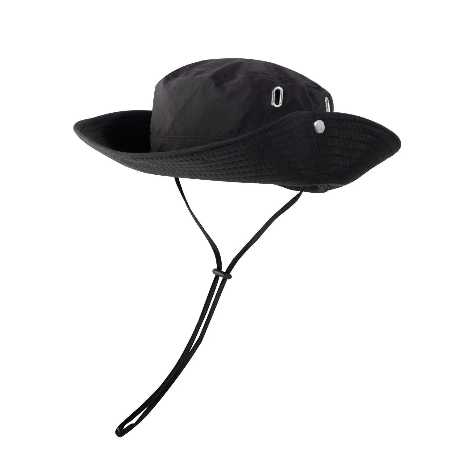 Oohmy Wide Brim Bucket Hat Packable Cotton Washed UPF 50 Beach Hat for Women Men with Strings Cowboy Outdoor Safari Boonie Cap