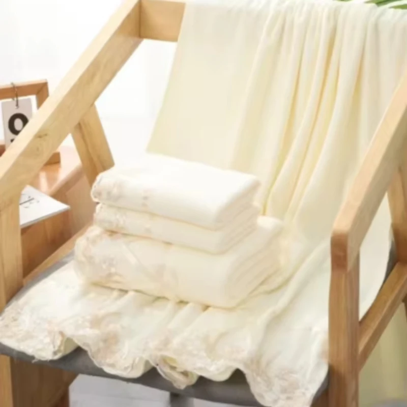 3pcs Quick Dry Microfiber Towel Set Solid Color 75x35cm Face Towels & 140x70cm Bath Towel - Bathroom Essentials