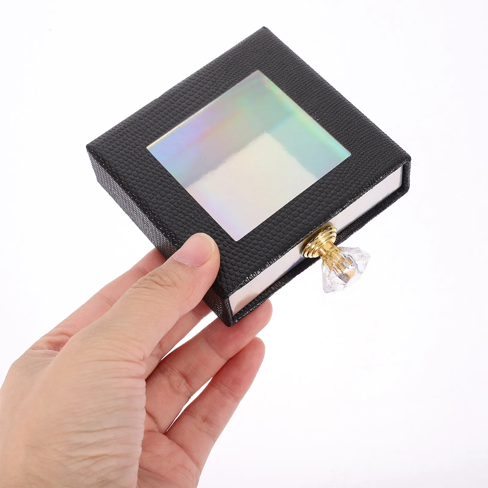 1Pcs Square Eyelash Packaging Box Cardboard Lash Storage Organizer False Eyelash Holder Drawer Lash Box Fake Lashes Holder