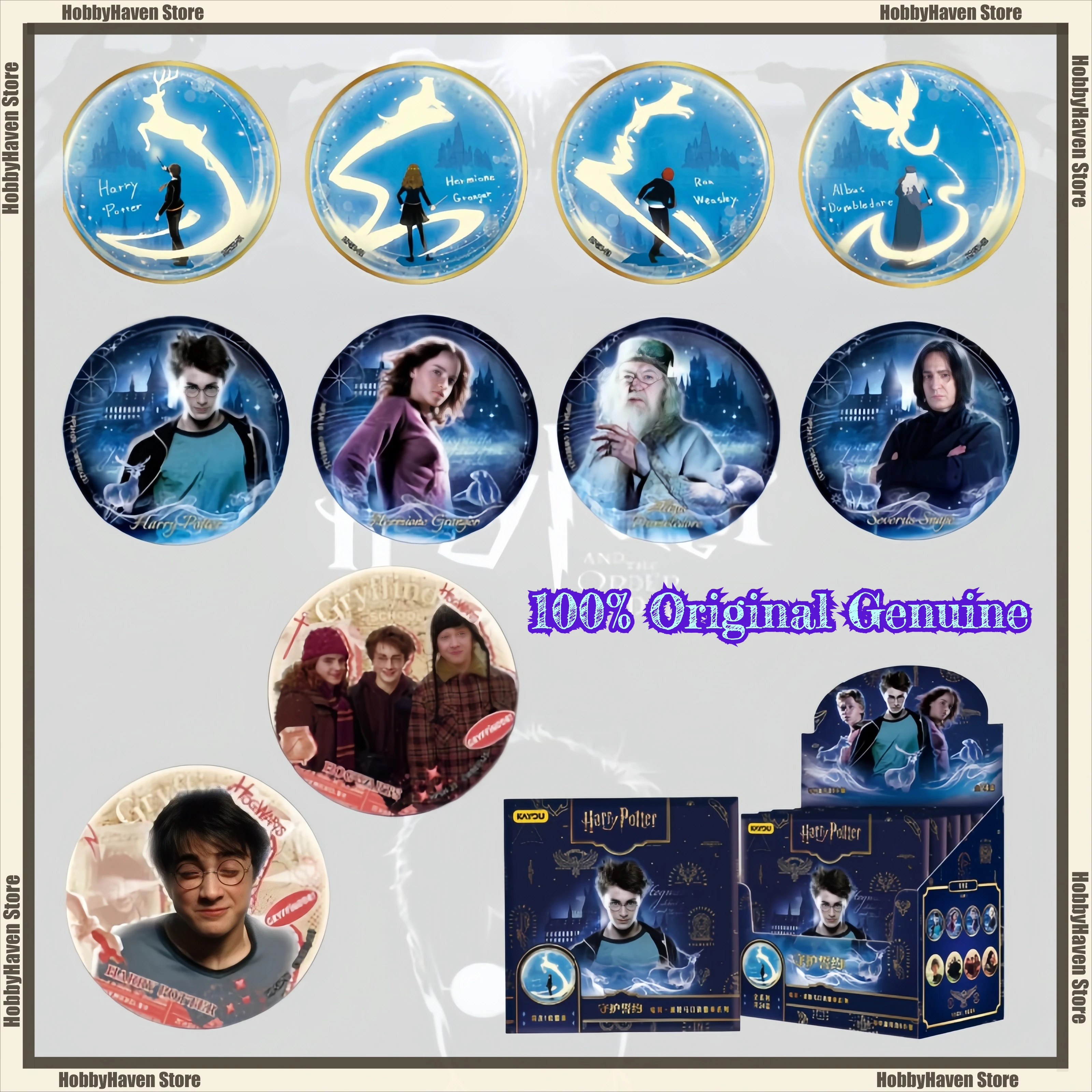 

In Stock Card Game Harry Potter Tinplate Badge Series Guardian Oath Official Genuine Peripheral Millet Badge Collection Gift