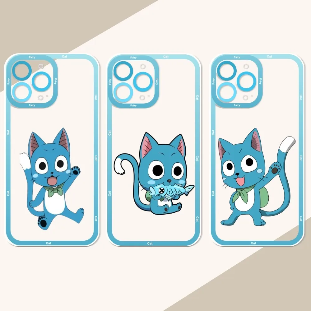 F-Fairy T-Tail Happy Cute Cat Phone Case For IPhone 12 11 13 14 Pro Max XR XS Max X SE2020 7 8 Plus Case