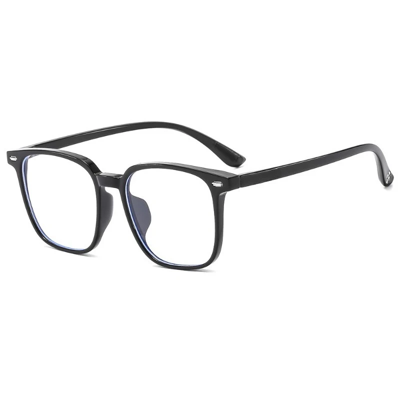 1pcs New Unisex Anti-Blue Light Plain Glasses, Transparent Gradient Frame, Ultra-Light Retro Eyeglasses for Street Shoot