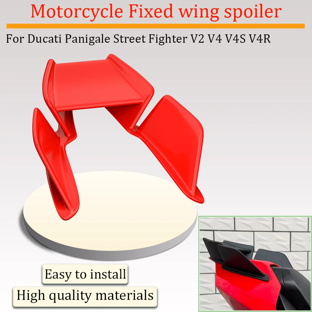 

For Ducati Panigale V2 V4 V4S V4R 2018-2024 Street Fighter V4 V4S motorcycle rear wing, rear fixed wing, rear spoiler, aileron