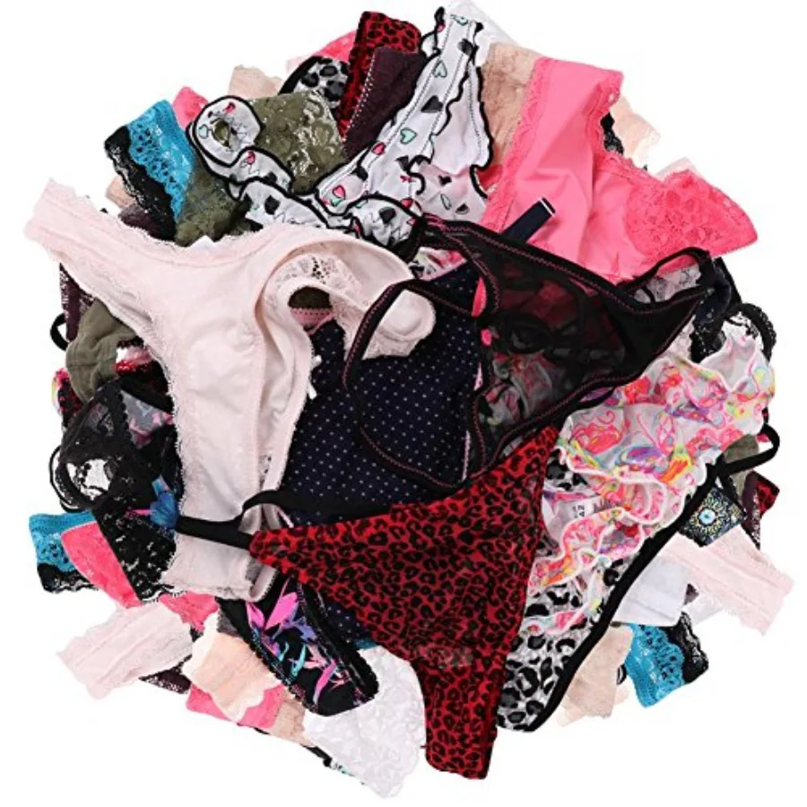 

UWOCEKA Sexy Thongs for Women, Varity of T-Backs Sexy Underwear 20 Pack of G Strings Lacy Undies Panties Tanga