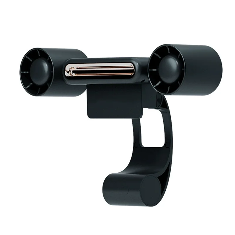 مروحة شحن مكيف الهواء المحمولة CYCLI مع ضوء LED، مروحة كتم الصوت المضيئة، مروحة صغيرة بشاشة معلقة بأربع سرعات