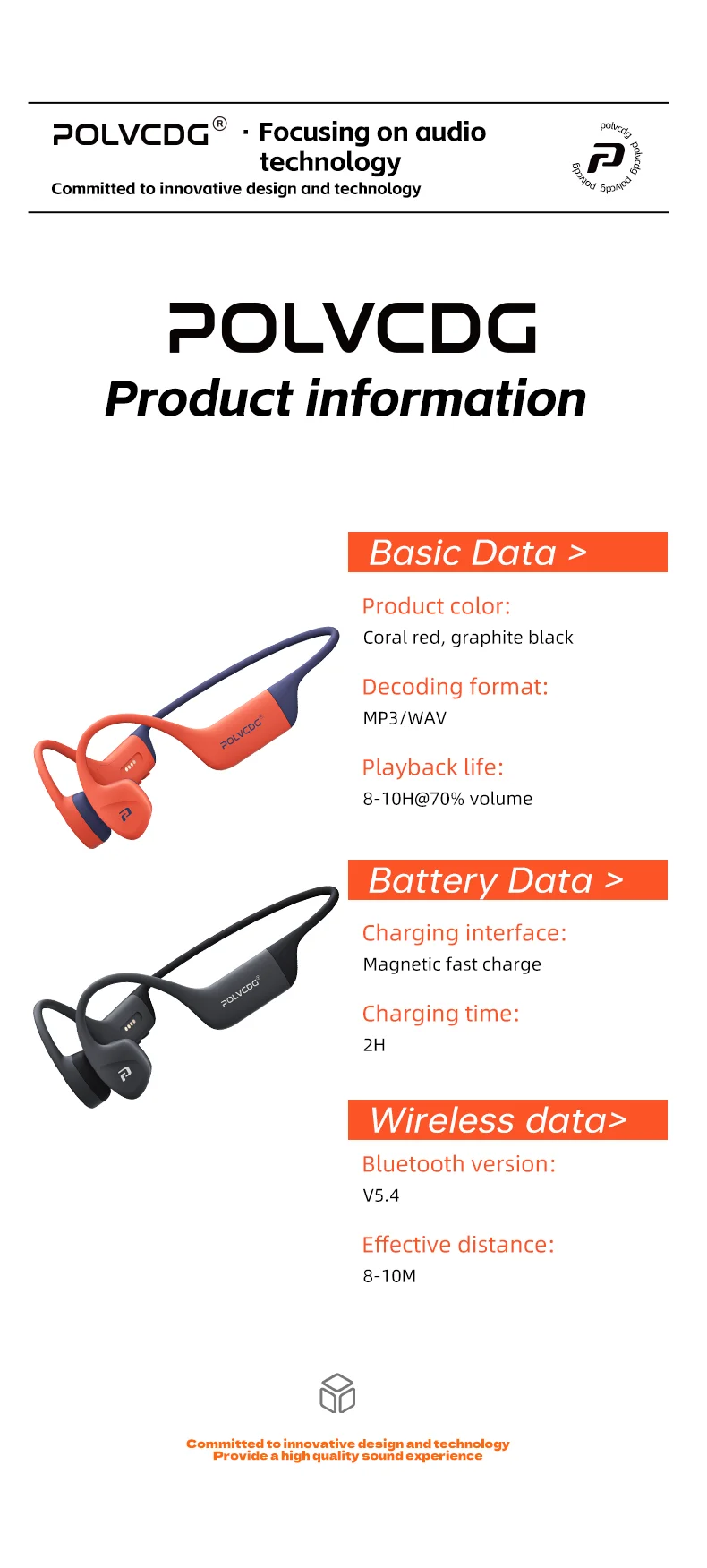 POLVCDG Knochenleitungs-Kopfhörer IPX8 Wasserdicht 32GB Speicher Bluetooth 5.4 Silikonmaterial 2024 Neues Produkt X16 – Detail 25
