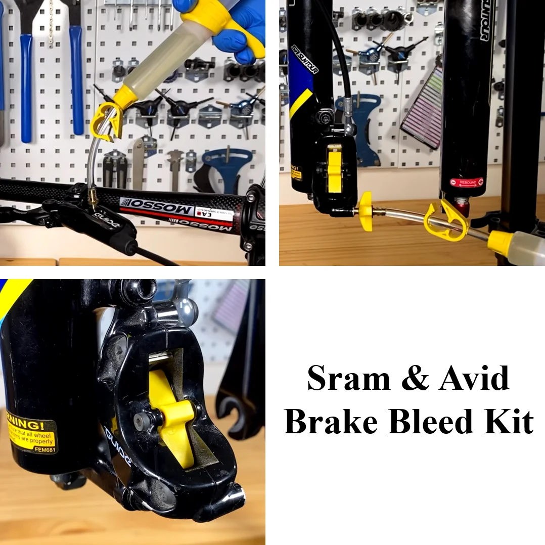 1 Set EZmtb Bike Hydraulic Disc Brake Bleed Kit for SRAM/AVID With Bleeding Edge Adapter, for Guide Code Level RED HRD Elixir DB