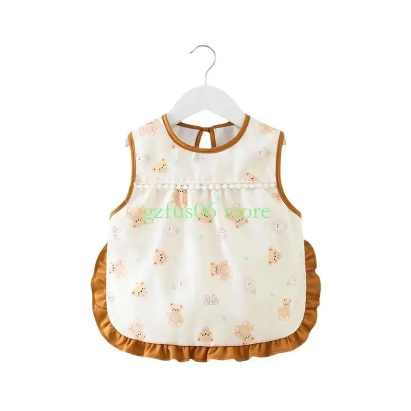 

D5QF Stain Resistant Water Proofing Bib for Toddler 0-4Y Kids Feeding Apron Clothes Protective Cover Water Resist Art Smock