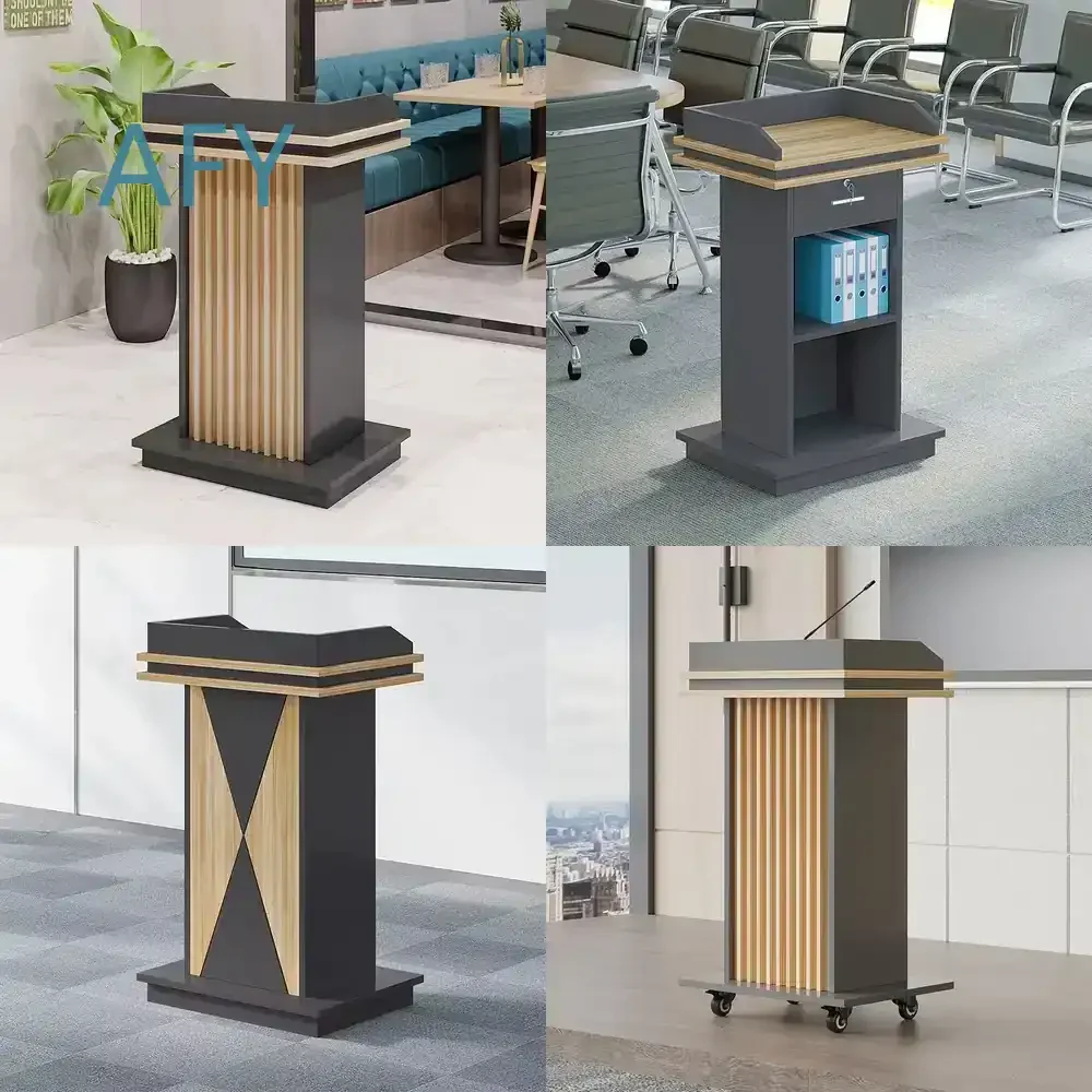 Speech Podium for Host Lectern Training Course Rostrum for Public Speaking Presentation Stand for Conference Seminar