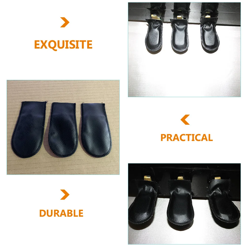 

6 Pcs Foot Pads Piano Pedal Protective Sleeves Cover Covers Black Pedals Electronic Accessories