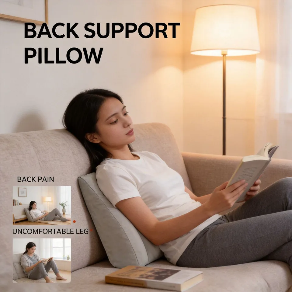 Processing Inflatable Lumbar Pillow Car Foldable Office Travel Outdoor Portable Lumbar Pillow Home Use