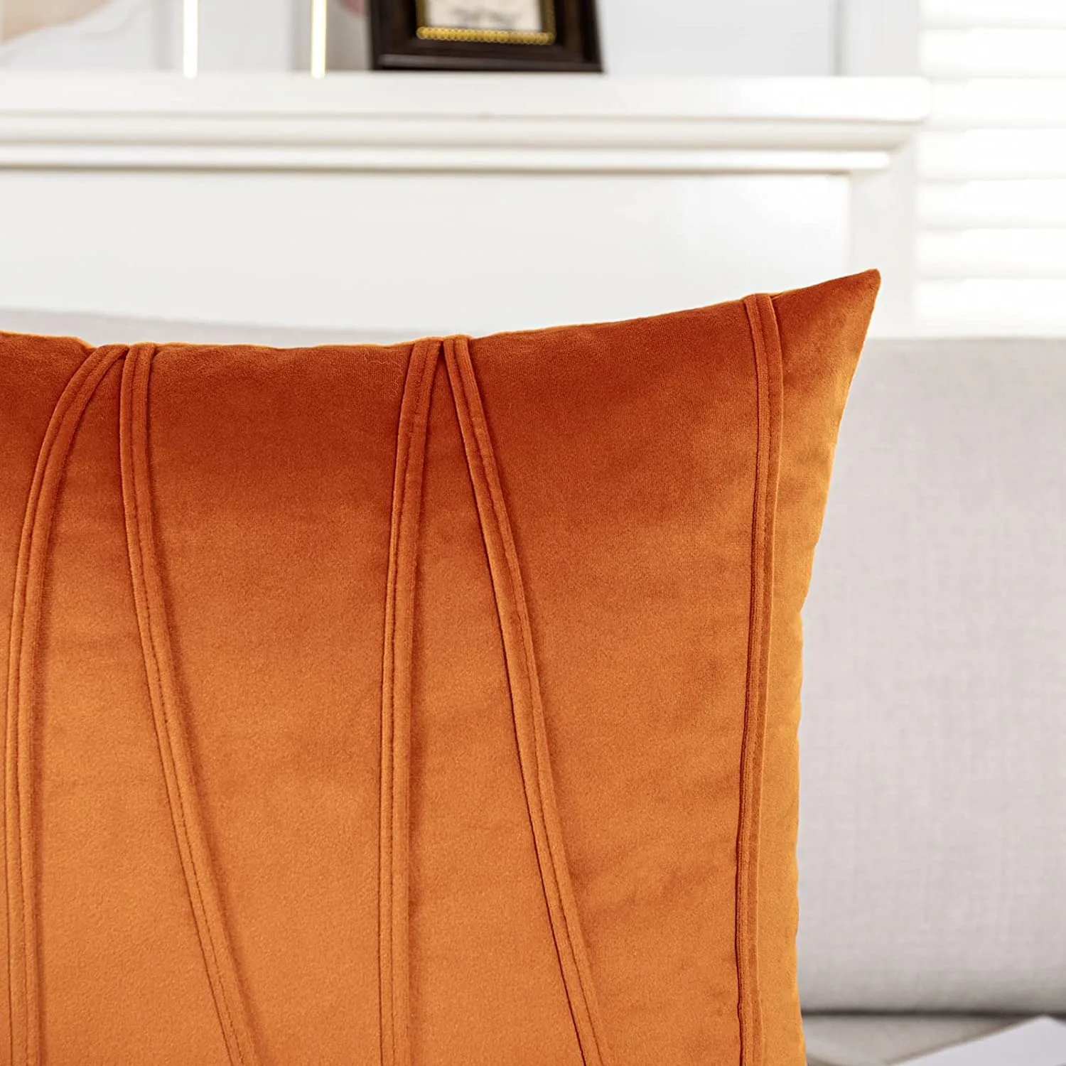 Soft Velvet Cushion Covers Orange Pillowcases for Living Room Sofa 30x50cm 45x45cm 50x50cm Nordic Home Decoration Pillows Cover