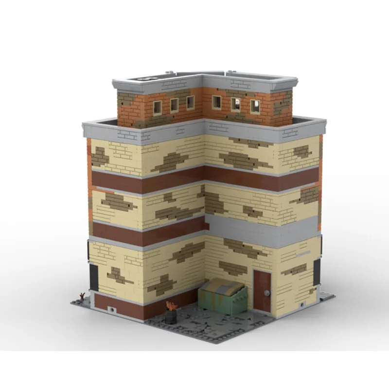 Modelo de Bloco MOC de Pub de Música Rock Falowt com Sinal Gigante de Guitarra, Vista de Rua para 247617 moc