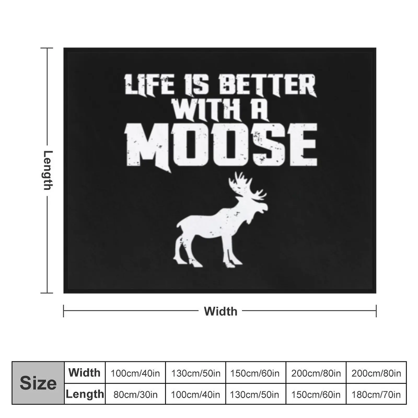 Life Is Better With A Moose Throw Blanket Luxury Brand Shaggy Large Blankets