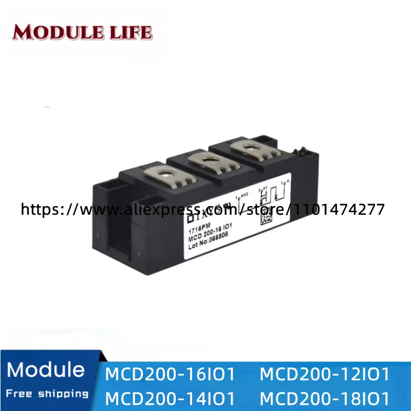 

Original IGBT module, MCD200-16IO1, MCD200-14IO1, MCD200-12IO1, MCD200-18IO1, free shipping, brand new